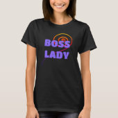 BOSS LADY met Swirl Women's T-Shirt (Voorkant)