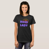 BOSS LADY met Swirl Women's T-Shirt (Voorkant volledig)