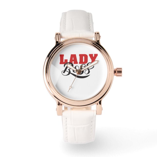 Boss Lady Mindset – Powerful Women Quote Design Horloge (Voorkant)