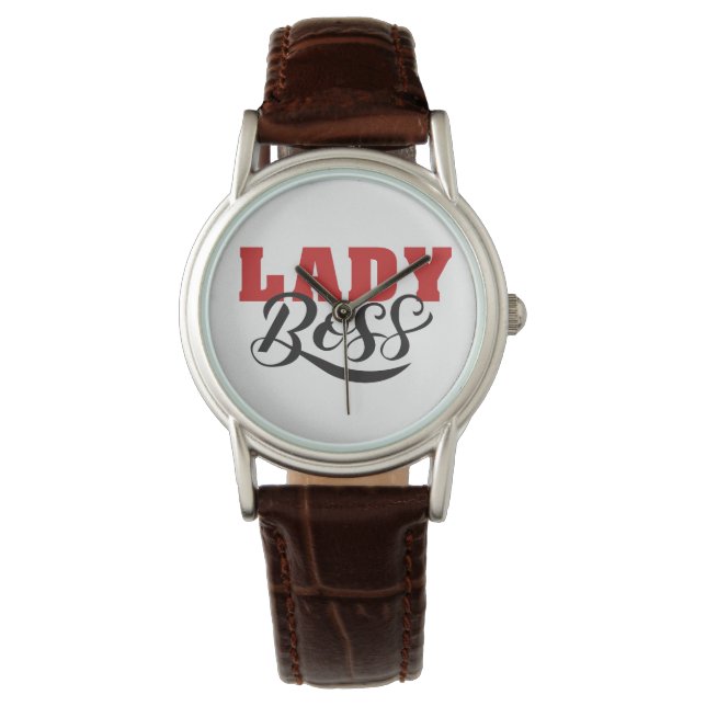 Boss Lady Mindset – Powerful Women Quote Design Horloge (Voorkant)