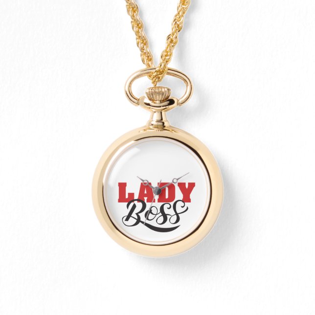 Boss Lady Mindset – Powerful Women Quote Design Horloge (Voorkant)