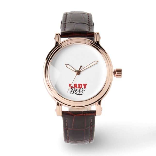 Boss Lady Mindset – Powerful Women Quote Design Horloge (Voorkant)