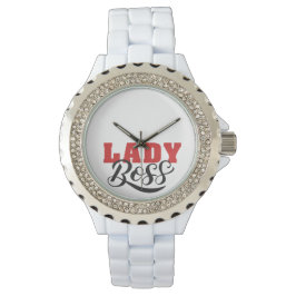 Boss Lady Mindset – Powerful Women Quote Design Horloge