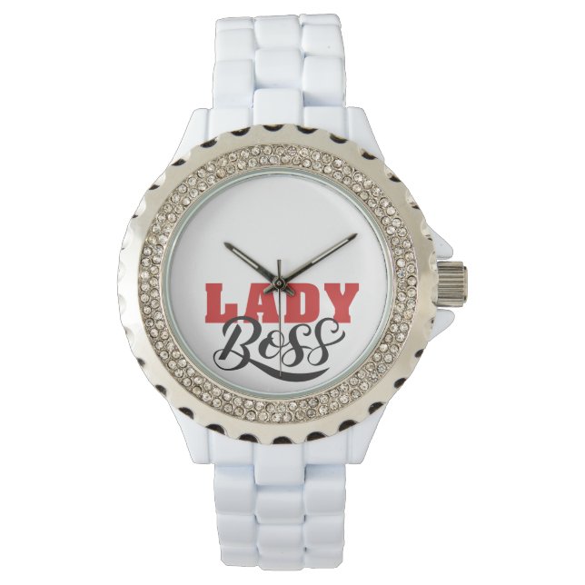 Boss Lady Mindset – Powerful Women Quote Design Horloge (Voorkant)