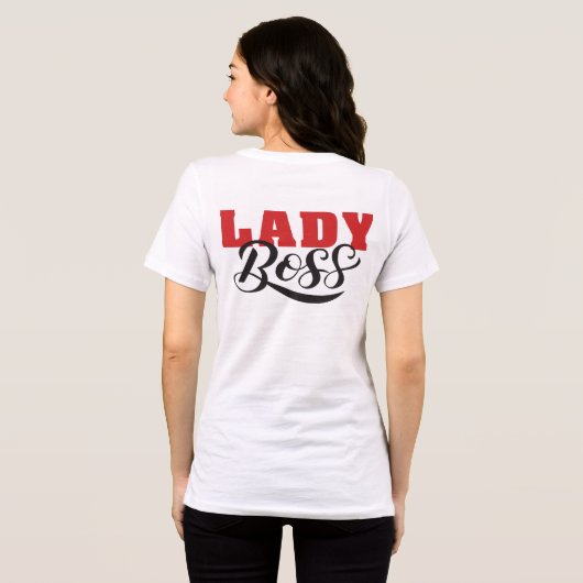 Boss Lady Mindset – Powerful Women Quote Design Tri-Blend Shirt (Achterkant volledig)