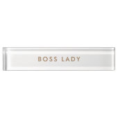 Boss Lady Minimalist Modern Naambordje (Voorkant)