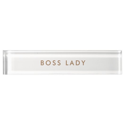 Boss Lady Minimalist Modern Naambordje (Voorkant)