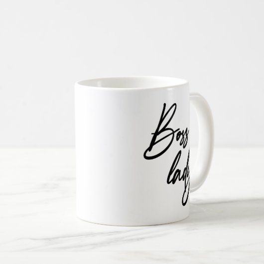Boss Lady Modern handlettering script Koffiemok (Voorkant rechts)