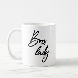 Boss Lady Modern handlettering script Koffiemok