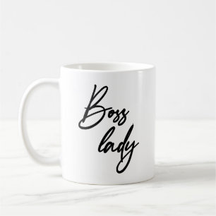 Boss Lady Modern handlettering script Koffiemok