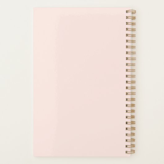 Boss Lady Modern Pastel Oranje script op maat Planner (Achterkant)