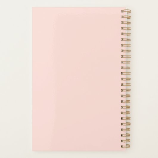 Boss Lady Modern Roze Oranje Script Gepersonalisee Planner (Achterkant)