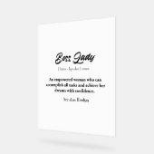 Boss Lady Mok - Empowered Woman Gift, Vertrouwen Acryl Bord (Hoek)