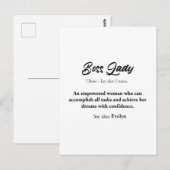 Boss Lady Mok - Empowered Woman Gift, Vertrouwen Briefkaart (Voorkant / Achterkant)