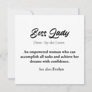Boss Lady Mok - Empowered Woman Gift, Vertrouwen Kaart