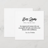 Boss Lady Mok - Empowered Woman Gift, Vertrouwen Kaart (Voorkant / Achterkant)