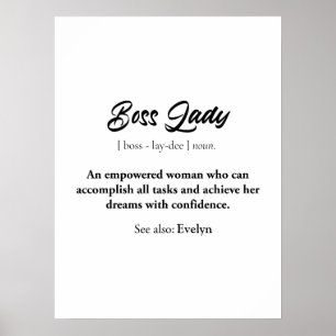 Boss Lady Mok - Empowered Woman Gift, Vertrouwen Poster