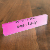 Boss Lady Naambordje (Zijkant)