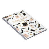 Boss Lady Notebook – Custom Name Gift for Women Notitieboek (Rechterzijde)