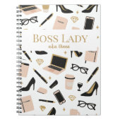 Boss Lady Notebook – Custom Name Gift for Women Notitieboek (Voorkant)