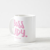 Boss Lady Pink Bedrijfseigenaar Ondernemer Koffiemok (Voorkant links)
