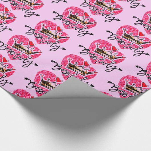 Boss Lady Pink Cadeaupapier (Hoek)