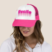 Boss Lady Pink Hustle Trucker Hat Trucker Pet (In situ)