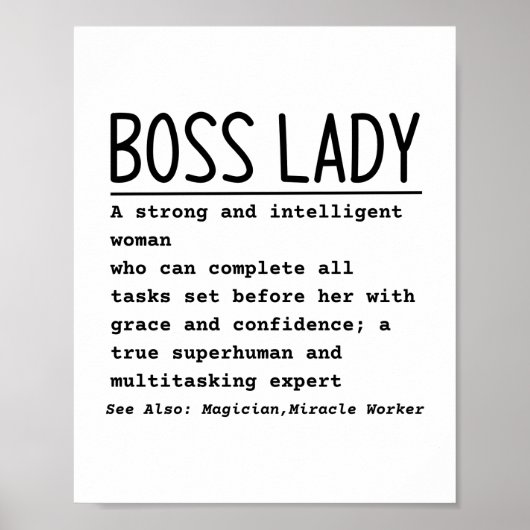 Boss Lady Poster (Voorkant)