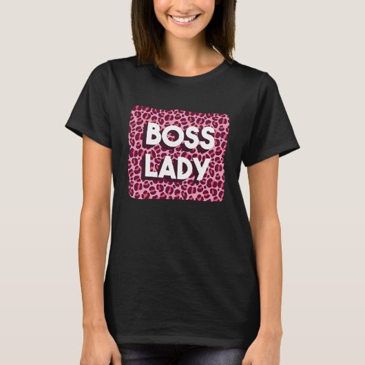 Boss Lady Powerful Woman Working From Home Feminis T-shirt (Voorkant)