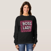Boss Lady Powerful Woman Working From Home Feminis Trui (Voorkant volledig)