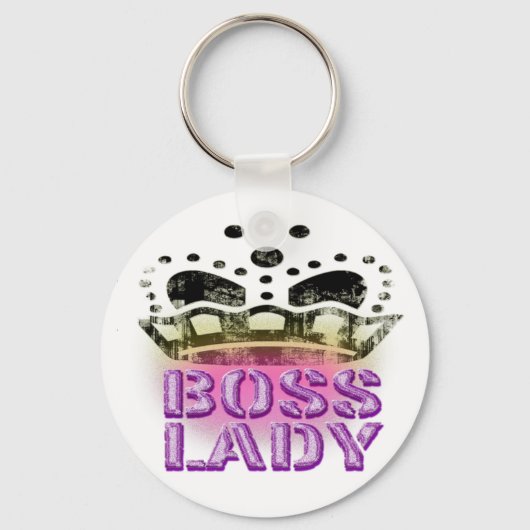 Boss Lady Queen - Large Crown Sleutelhanger (Voorkant)