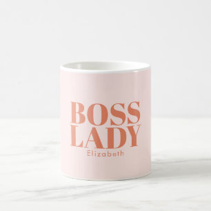 Boss Lady Retro Gepersonaliseerd naam KoffieMok