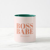Boss Lady Retro Gepersonaliseerd naam KoffieMok Mok (Midden)