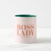 Boss Lady Retro Gepersonaliseerd naam KoffieMok Mok (Midden)