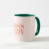 Boss Lady Retro Gepersonaliseerd naam KoffieMok Mok (Voorkant rechts)