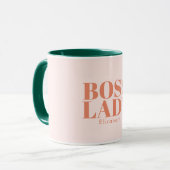 Boss Lady Retro Gepersonaliseerd naam KoffieMok Mok (Voorkant links)