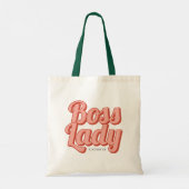 Boss Lady Retro Gepersonaliseerd naam Tote Bag (Achterkant)