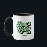 Boss Lady Retro Neo Mint Mok<br><div class="desc">Ken je een geweldige baas babe of baas dame? Deze mok is een groot geschenk voor al die ondernemende vrouwen die je kent en die de wereld één kop koffie per keer overnemen! Meerdere kleuren in onze winkel - als u geen kleur ziet, kunt u ons alleen een bericht sturen...</div>