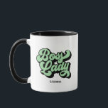 Boss Lady Retro Neo Mint Mok<br><div class="desc">Ken je een geweldige baas babe of baas dame? Deze mok is een groot geschenk voor al die ondernemende vrouwen die je kent en die de wereld één kop koffie per keer overnemen! Meerdere kleuren in onze winkel - als u geen kleur ziet, kunt u ons alleen een bericht sturen...</div>