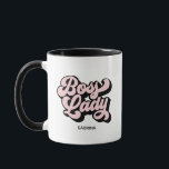 Boss Lady Retro Pink Mok<br><div class="desc">Ken je een geweldige baas babe of baas dame? Deze mok is een groot geschenk voor al die ondernemende vrouwen die je kent en die de wereld één kop koffie per keer overnemen! Meerdere kleuren in onze winkel - als u geen kleur ziet, kunt u ons alleen een bericht sturen...</div>