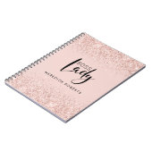 Boss Lady Roos Gold Blush Glitter - Speciaal geper Notitieboek (Linkerzijde)