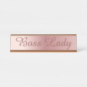 Boss Lady Roos Gold Desk Bureau Naambordje (Voorkant)