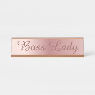 Boss Lady Roos Gold Desk Bureau Naambordje