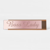 Boss Lady Roos Gold Desk Bureau Naambordje (Voorkant)