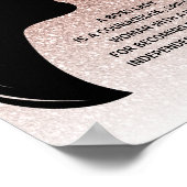 Boss Lady Roos Gold Glitter Motivatie Quote Poster (Hoek)