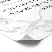 Boss Lady Roos Gold Marble Motivatie Quote Poster (Hoek)