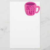 Boss Lady Roze Coffee Cup Briefpapier (Voorkant)