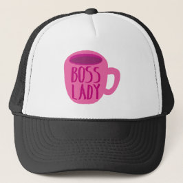 Boss Lady Roze Coffee Cup Trucker Pet