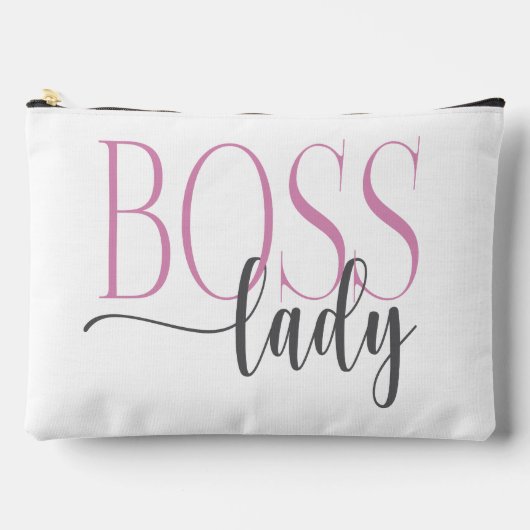 Boss Lady Roze en Grijs Natuurlijk Etui (Voorkant)