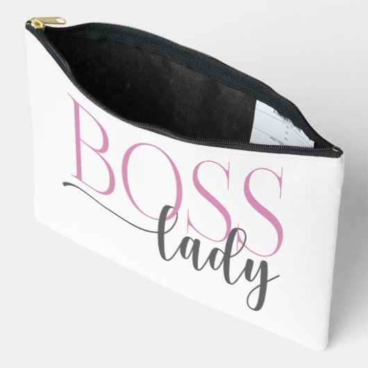 Boss Lady Roze en Grijs Natuurlijk Etui (Open)